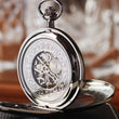 Load image into Gallery viewer, Jean Pierre® of Switzerland Silver Mechanical Pocket Watch