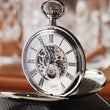 Load image into Gallery viewer, Jean Pierre® of Switzerland Silver Mechanical Pocket Watch