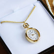 Load image into Gallery viewer, Mount Royal Engraved Gold Watch Necklace