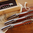 Load image into Gallery viewer, Laguiole Wine Opener with Leather Pouch, Personalized Server Gifts, Engraved Bottle Openers, Corkscrew Opener, Gift for Him