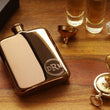 Load image into Gallery viewer, Rose Gold Personalized Flask With Funnel and Gift Box, Funnel Included, Engraved Rose Gold Flask, Personalized Bridesmaid Flask