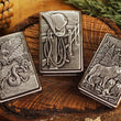 Load image into Gallery viewer, Cowboy Zippo© Lighter - Rodeo Lighter - Resting Cowboy Zippo© - Western Lighters with Custom Monogram Engraving