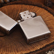 Load image into Gallery viewer, Silver Pinstripe Official Zippo© Lighter, Vintage Style Silver Zippo©, Regular Engine Turned Zippo©, STRIPES Zippo©