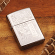 Load image into Gallery viewer, Brass Venetian Official Zippo© Lighter, Engraved Gold Lighter, Filigree Gold Zippo©, Groomsman Lighters with Custom Monogram Engraving