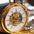 Load image into Gallery viewer, Mount Royal Double Hunter Skeleton Gold Pocket Watch, Personalized Pocket Watch
