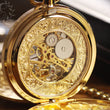 Load image into Gallery viewer, Mount Royal Double Hunter Skeleton Gold Pocket Watch, Personalized Pocket Watch