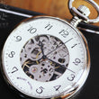 Load image into Gallery viewer, Mount Royal Open Face Skeleton Pocket Watch, Personalized Pocket Watch
