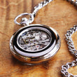 Load image into Gallery viewer, Mount Royal Open Face Skeleton Pocket Watch, Personalized Pocket Watch