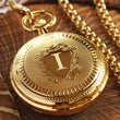 Load image into Gallery viewer, Mount Royal Double Hunter Skeleton Gold Pocket Watch, Personalized Pocket Watch