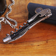 Load image into Gallery viewer, Chateau Laguiole Corkscrew, Black Horn Handle Wine Opener, Personalized Groomsman Gift, Engraved Bottle Openers, Corkscrew Opener