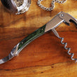 Load image into Gallery viewer, Chateau Laguiole Grand Cru Opener, Green Stamina Wood Handle Wine Opener, Personalized Groomsman Gift, Corkscrew Opener