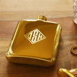 Load image into Gallery viewer, Gold Personalized Flask, Engraved Gold Flask, Personalized Groomsman or Bridesmaid Flask, Best Man Engraved Flask, High Quality Flasks