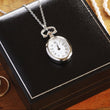 Load image into Gallery viewer, Mount Royal Engraved Silver Watch Necklace