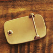Load image into Gallery viewer, Engraved Brass Belt Buckle, Personalized Groomsman Satin Gold Belt Buckle