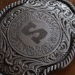 Load image into Gallery viewer, Factory Second Personalized Initial Belt Buckle, Vintage Custom Belt Buckle, Western Belt Buckle with Initial Gift for Him