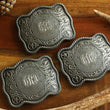 Load image into Gallery viewer, Engraved Custom Belt Buckle, Personalized Groomsmen Cowboy Belt Buckle