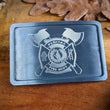 Load image into Gallery viewer, Engraved Belt Buckle, Personalized Silver Belt Buckle for Men, Groomsman Gift, Cowboy Custom Belt Buckle, Birthday Gift for Him, Ranch Logo