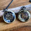 Load image into Gallery viewer, Personalized Engraved Groomsmen Gift Winding Pocket Watch, Bronze Mechanical Pocket Watch, Anniversary Gift For Him