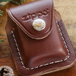 Load image into Gallery viewer, Leather Official Zippo© BROWN Leather Lighter Case