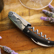 Load image into Gallery viewer, Wine Enthusiast Laguiole Opener, Black Horn Handle Wine Opener, Personalized Groomsman Gift, Engraved Bottle Openers, Corkscrew Opener