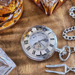 Load image into Gallery viewer, Mount Royal Sun and Moon Half Hunter Pocket Watch