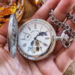 Load image into Gallery viewer, Mount Royal Sun and Moon Half Hunter Pocket Watch