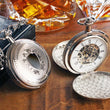 Load image into Gallery viewer, Mount Royal Double Hunter Crest Silver Pocket Watch