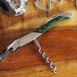 Load image into Gallery viewer, Personalized Chateau Laguiole Corkscrew: Grand Cru Green Stamina Wood Wine Opener
