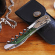 Load image into Gallery viewer, Personalized Chateau Laguiole Corkscrew: Grand Cru Green Stamina Wood Wine Opener
