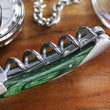 Load image into Gallery viewer, Personalized Chateau Laguiole Corkscrew: Grand Cru Green Stamina Wood Wine Opener
