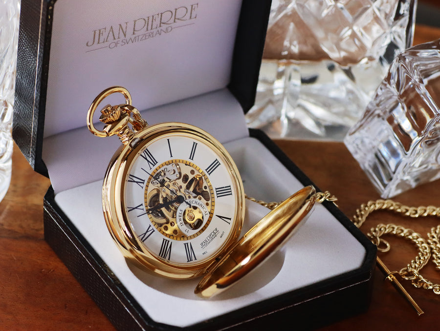 Jean Pierre® of Switzerland Gold Mechanical Pocket Watch