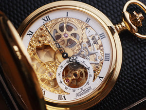 Jean Pierre® of Switzerland Small Seconds Display Gold Pocket Watch