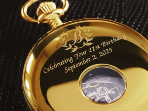 Jean Pierre® of Switzerland Gold Full Size Pocket Watch