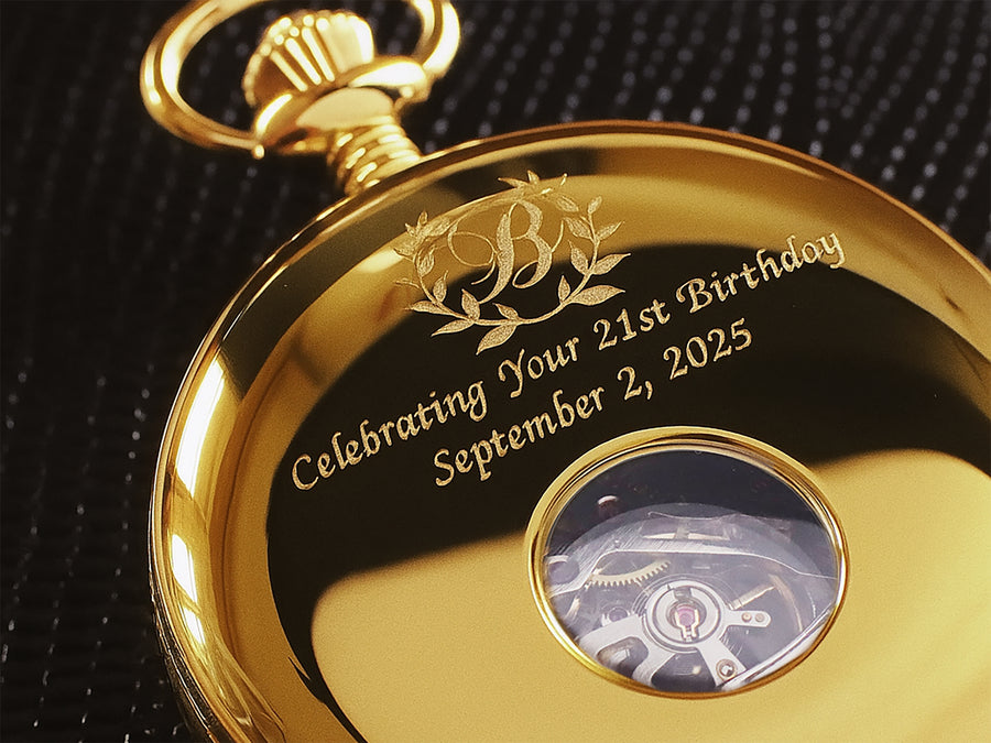 Jean Pierre® of Switzerland Gold Full Size Pocket Watch