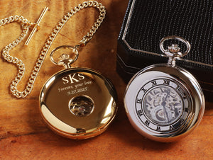 Jean Pierre® of Switzerland Silver Mechanical Pocket Watch