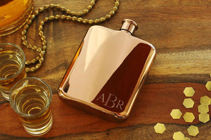 Rose Gold Personalized Flask,  Engraved Rose Gold Flask, Personalized Bridesmaid Flask, Bridesmaid Engraved Flask, Bridal Shower Gifts