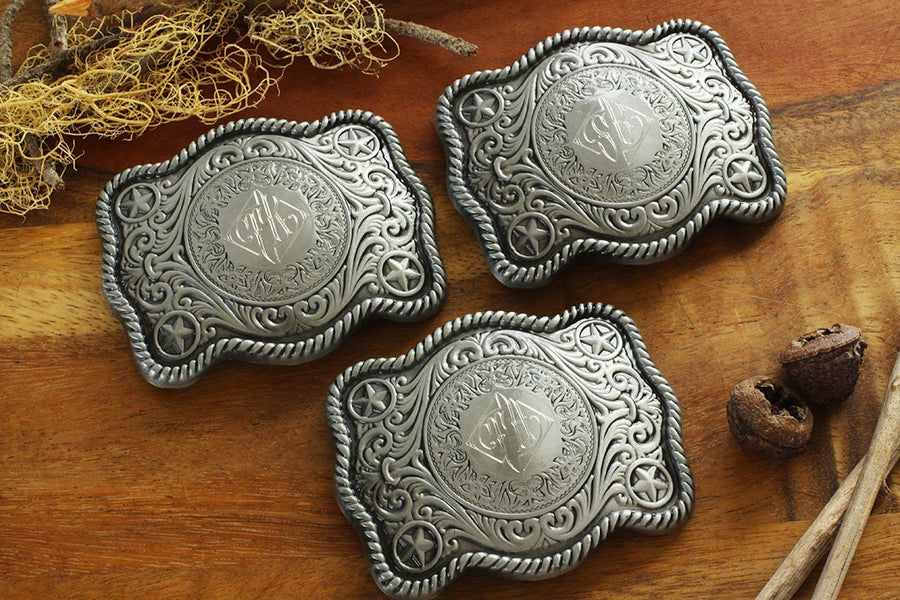 Engraved Custom Belt Buckle, Personalized Groomsmen Cowboy Belt Buckle