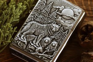 Official Timberwolves Zippo© Lighter, Wolf Pack Zippo©, Groomsman Lighters with Custom Monogram Engraving