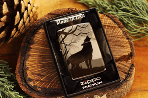 Wolves Official Zippo© Lighter, Engraved Wolf Lighter, Groomsman Lighters with Custom Monogram Engraving