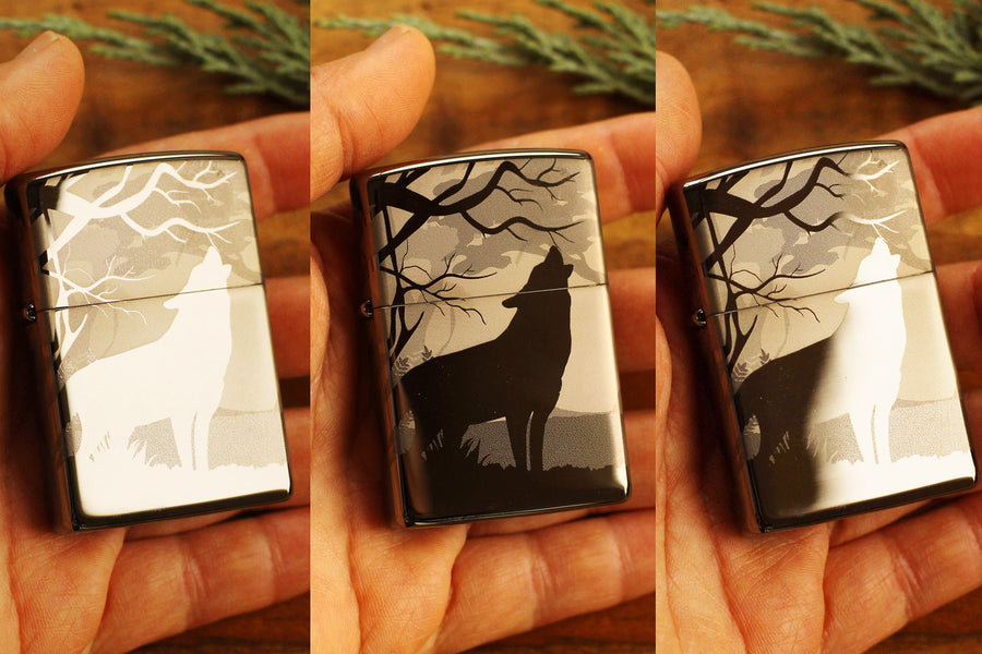 Wolves Official Zippo© Lighter, Engraved Wolf Lighter, Groomsman Lighters with Custom Monogram Engraving