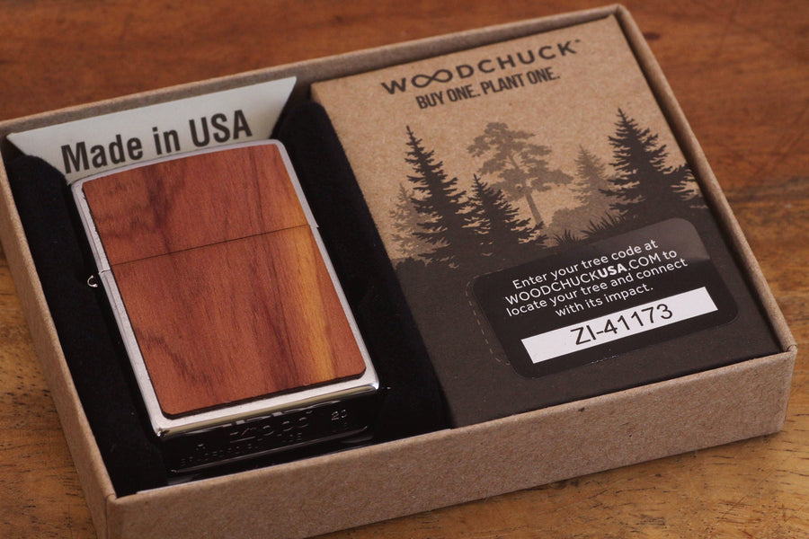 Engraved Official Woodchuck USA Zippo© Lighter, Personalized Wood Lighter, Custom Zippo© Lighter