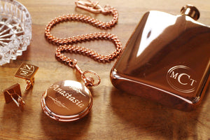 Rose Gold Personalized Flask With Funnel and Gift Box, Funnel Included, Engraved Rose Gold Flask, Personalized Bridesmaid Flask