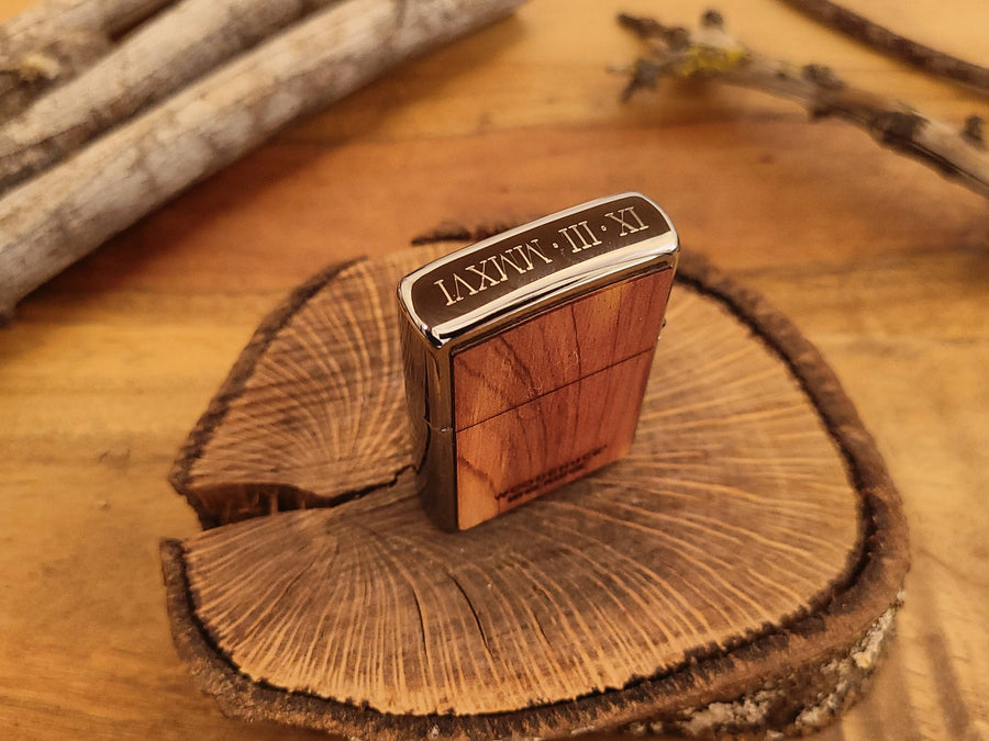 Engraved Official Woodchuck USA Zippo© Lighter, Personalized Wood Lighter, Custom Zippo© Lighter