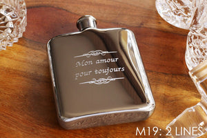Gold Personalized Flask, Engraved Gold Flask, Personalized Groomsman or Bridesmaid Flask, Best Man Engraved Flask, High Quality Flasks
