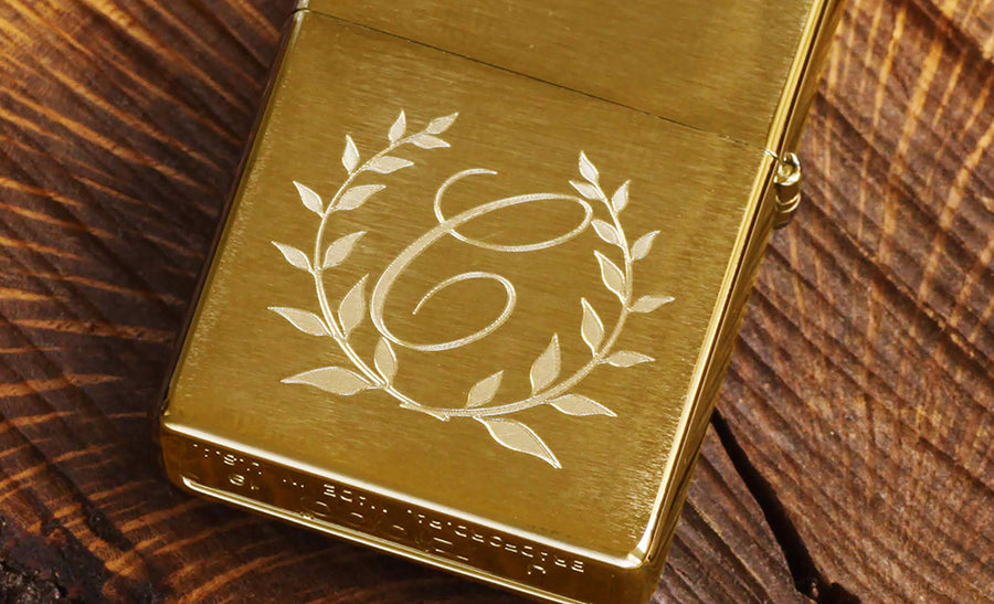 Engraved Soaring Eagles Official Zippo© Lighter, Personalized Brass Eagles Lighter Gift for Him, Groomsmen Custom Gold Color Lighter