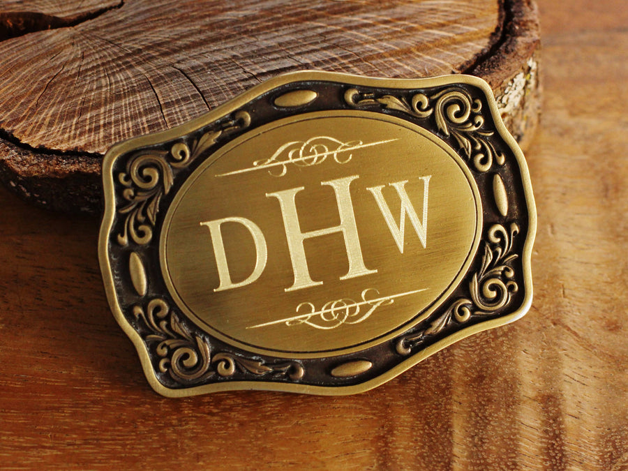 Brass Belt Buckle with Engraved NAME, Personalized Belt Buckle, Groomsman Belt Buckle, Cowboy Belt Buckle