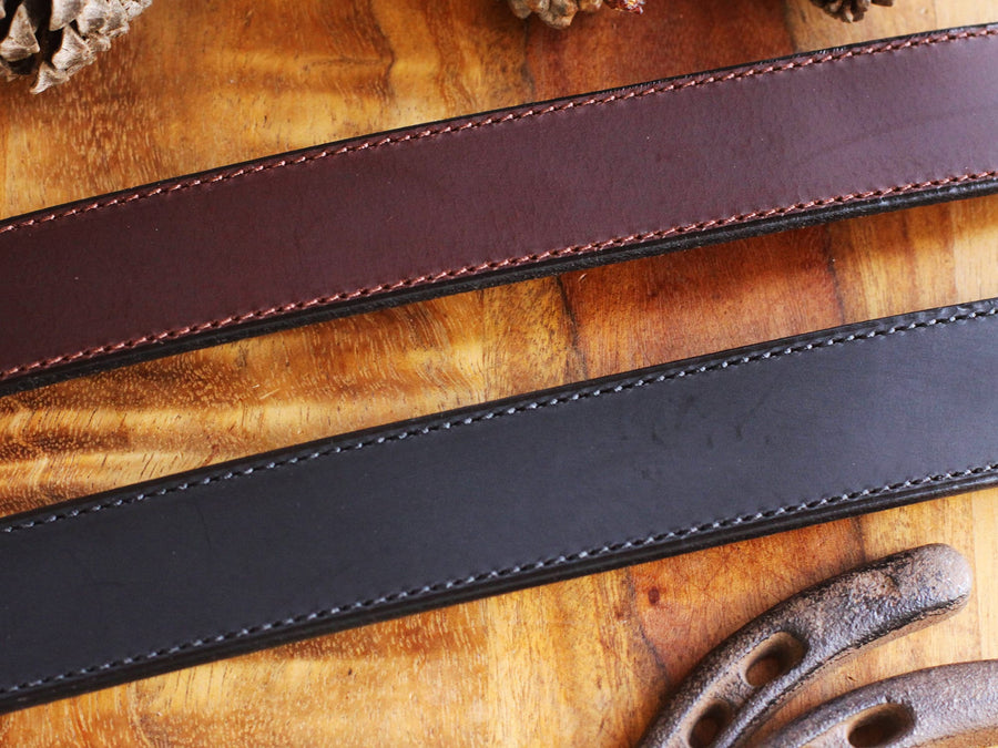 USA Amish Made Leather Belt with Custom Personalized Engraved Satin Silver Steel Belt Buckle