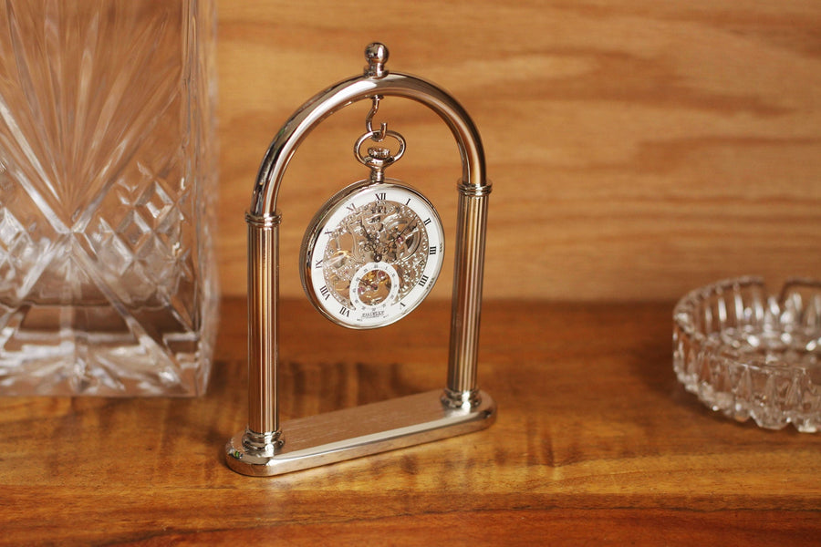 Silver Pocket Watch Display Stand Anniversary Gift For Him