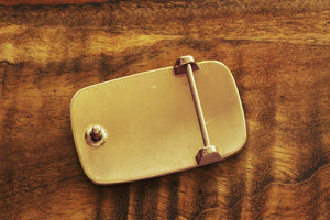 Engraved Brass Belt Buckle, Personalized Groomsman Satin Gold Belt Buckle