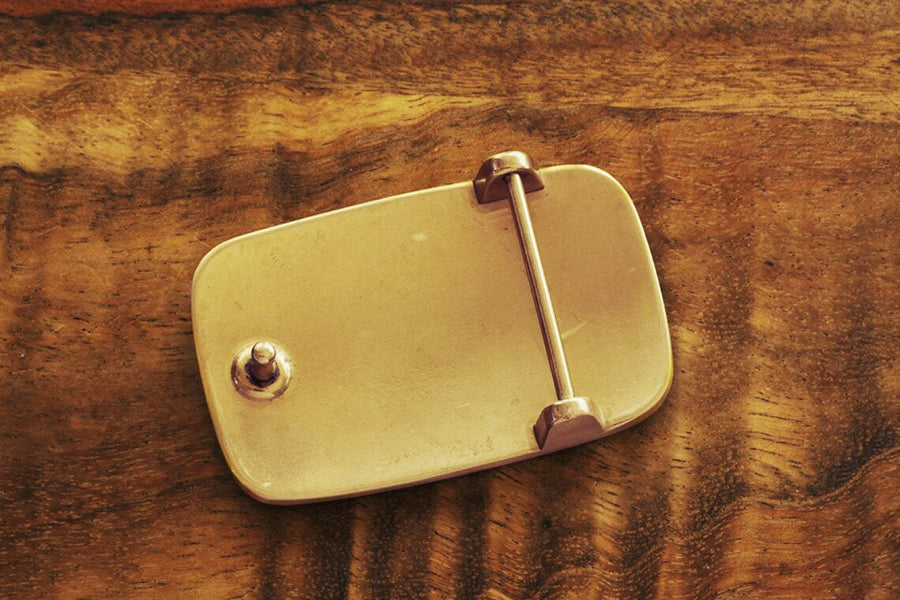 Engraved Brass Belt Buckle, Personalized Groomsman Satin Gold Belt Buckle